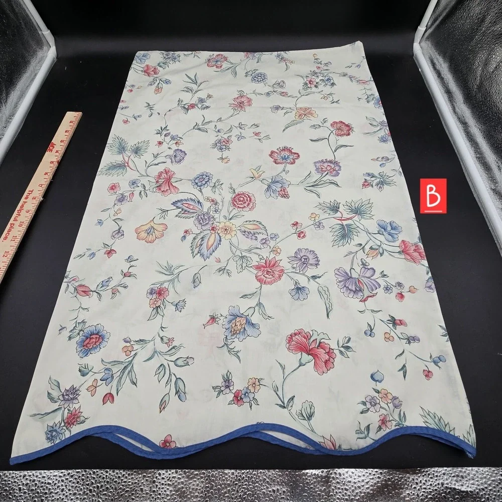 Pr Laura‎ Ashley Pink Blue Floral Standard Pillowcases One W/Manufacturer Flaw